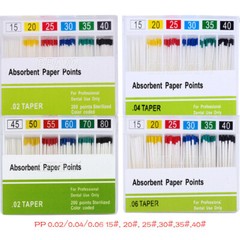 AZDENT Dental Endo Absorbent Paper Points Cotton Fiber Taper .02/.04/.06 15#-40#