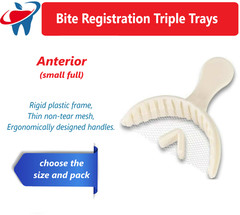 Dental Impression Bite Registration Triple Trays Polybite Full Arch, All Sizes
