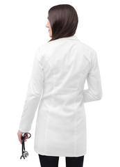 Adar Pop-Stretch Junior Fit Women’s 36″ Tab-Waist Lab Coat