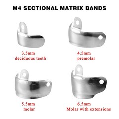 50Pcs Dental Sectional Contoured System Metal Matrices RefillMatrix Bands M4
