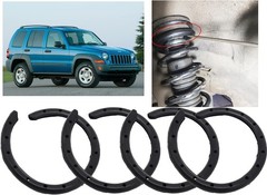 4PCS Universal Coil Spring Silencer Insulator Rubber Sleeve Front Rear Lower Sus