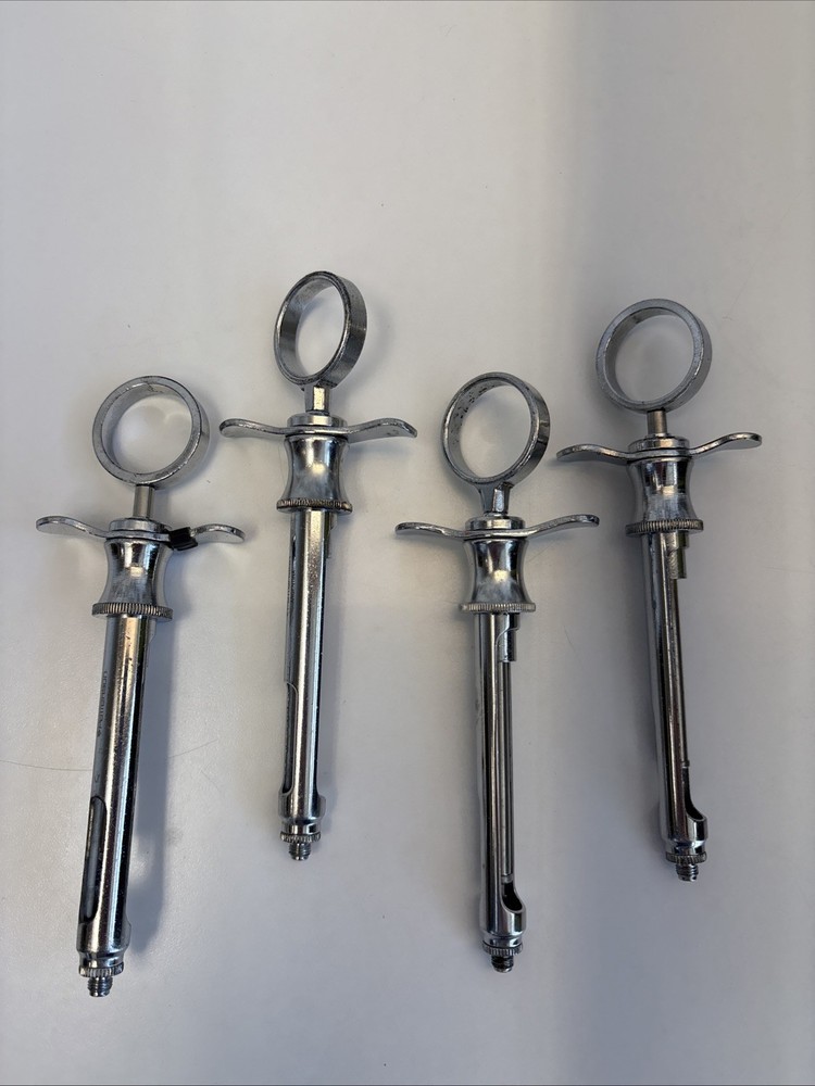 Patterson Dental Aspirating Syringe Made in Argentina Lot of 4