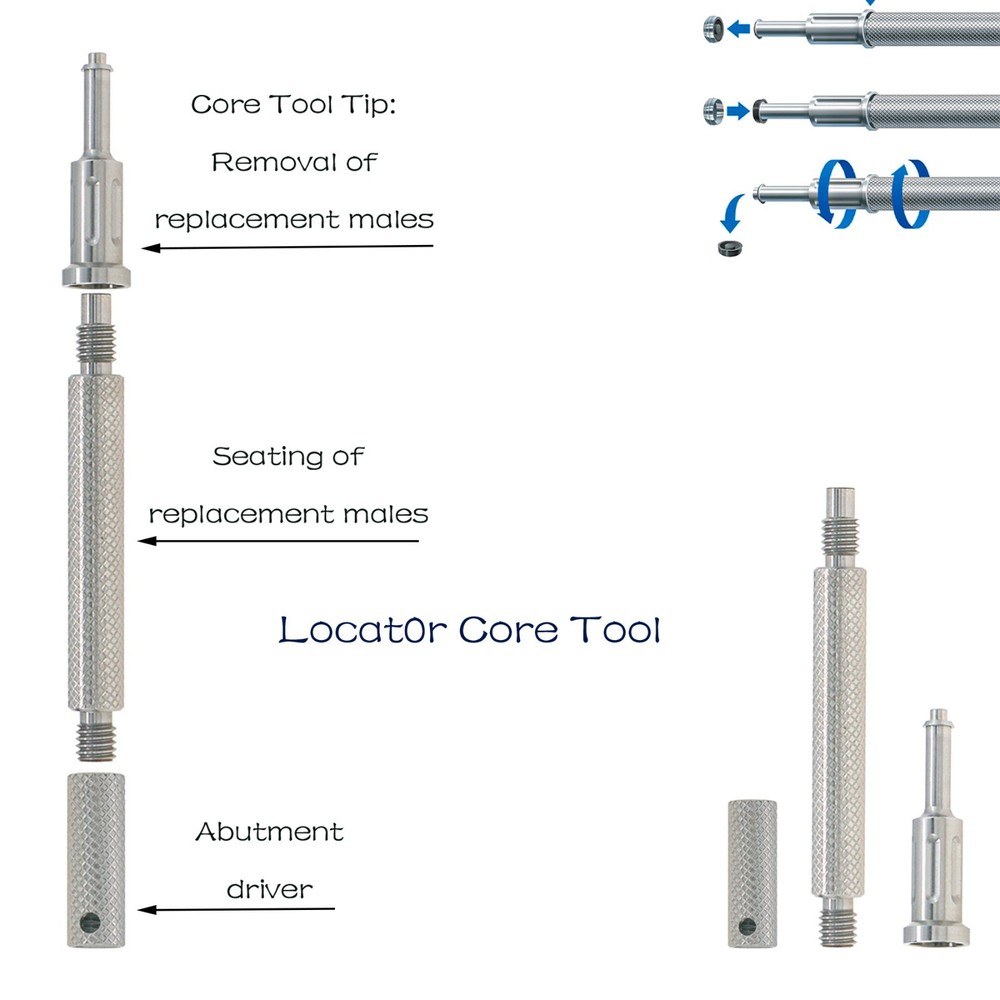 Dental Locator Abutment Male Cap Inserts for ZIMMER TSV 3.5 Adin Mis Hex Implant