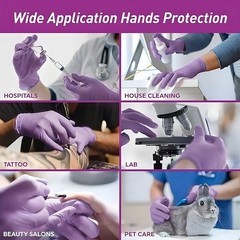 100 Disposable Nitrile Gloves Powder Free Latex Free Medical Use & Food Grade