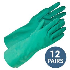 15-mil Chemical Resistant Nitrile Gloves, Unlined | 12 Pairs