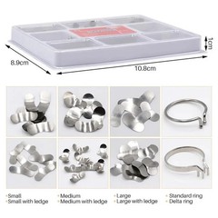 100pcs/Box Dentales Matrices Bandas de matriz de metal contorneadas se Dentista