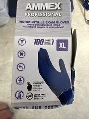 AMMEX Indigo Nitrile Disposable Exam/Medical Gloves 3 Mil Latex-Free, Box of 100