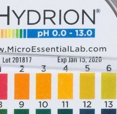 Hydrion PH and Sanitizer Test Kit Micro Essential 0.0-13.0 Cat#93Exp05/2028 5box
