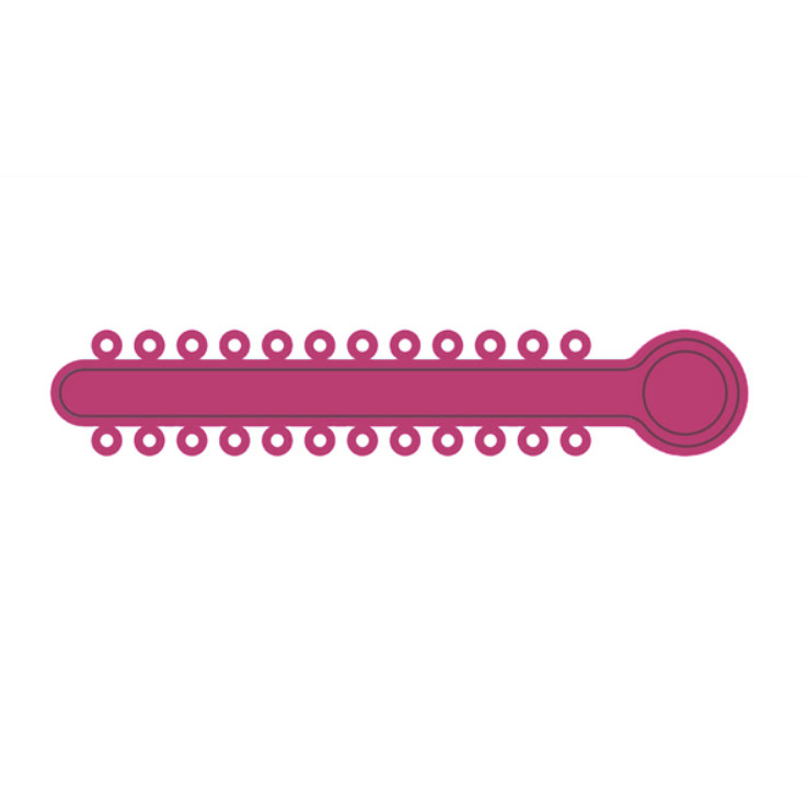 TOP STICKS Orthodontic Elastic Ligature Ties, Fuchsia, 1008 Ties/Pk