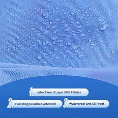 50Pcs Dental Medical Disposable Coats For Men Women Snaps Full Sleeve SMS