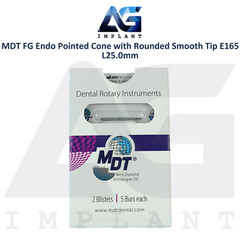 MDT Dental FG Diamond Coated Pointed Cone Bur Rounded Smooth Tip E165 L25.0mm