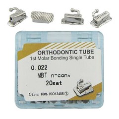 Dental Orthodontic Split Buccal Tube 1st/2nd MBT 022 Bondable Single Non-con