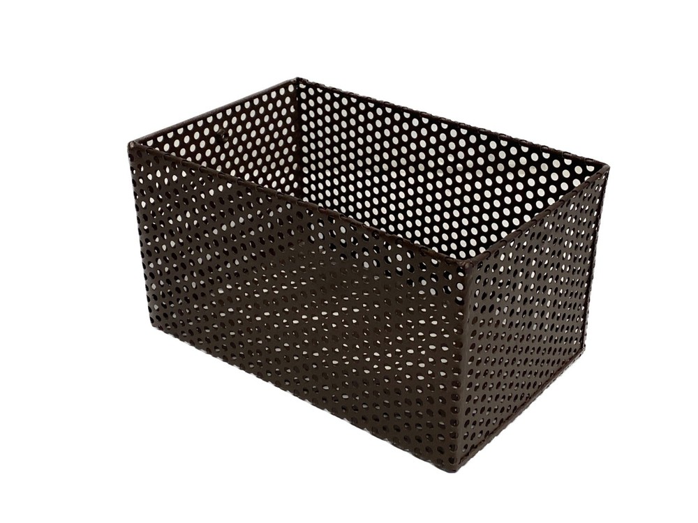 Lab Metal Perforated Test Tube Cleansing Drying Storage Basket 9-5/8 x 6 x 5″
