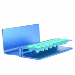 1件牙科支架块带盖高压灭菌器消毒盒10/16/24孔-