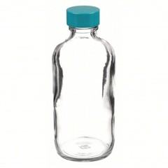 24 Pk Qorpak Glass Bottle & Cap 120mL / 4 fl oz Narrow Boston Round GLC-01123