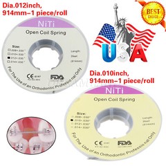 Dental Orthodontic Niti Open Coil Spring Spool .010/012 Inch 914mm