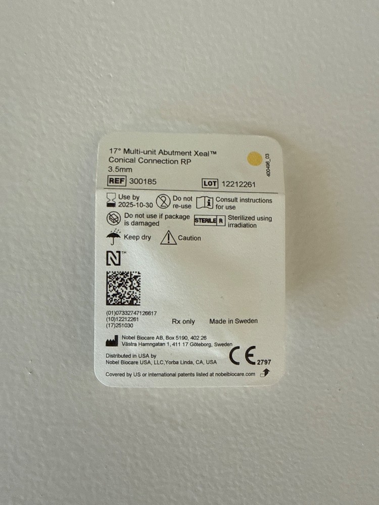 Nobel 17° Multi-unit Abutment Xeal Conical Connection RP 3.5mm