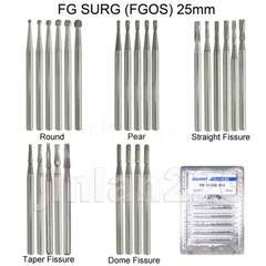 5pcs Dental Surgical Bur Long 557L 702L 701 558 556 Carbide Burr 25mm High Speed