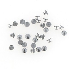 100Pcs Metal Lingual Buttons Bondable for Dental Orthodontic Round Mesh Base