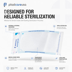 5.25″ x 10″ Self-Sealing Sterilization Pouches for Autoclave (Choose Quantity)