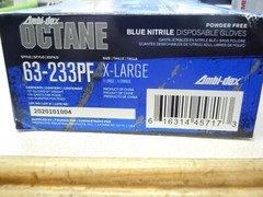 Ambi-dex Octane Blue Large Disposable Gloves – 3 mil 63-233PF/XL Case of 10