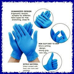 100 4mil INDIGO or BLUE Nitrile Medical Disposable Exam Gloves Latex Powder Free