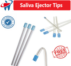 300 (3 Bags) White Dental Saliva Ejectors Ejector Suction Tips, Top Deal!