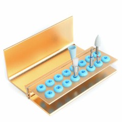 1件牙科支架块带盖高压灭菌器消毒盒10/16/24孔-