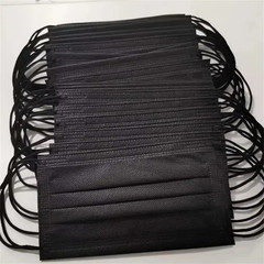 [Black] 100 Pcs Disposable Face Masks 3-Ply Non Medical Surgical Earloop Cover