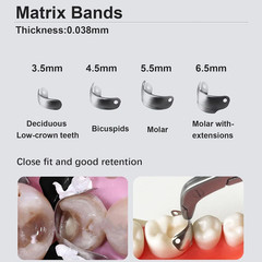 Dental Matrix Bands Ring Sectional Matrice Clamp Wedges Fit Palodent V3 System