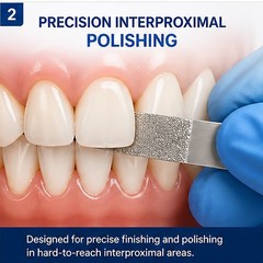 Stainless Steel Gapped Dental Polishing Strips -Medium Grit – Multiple Sizes
