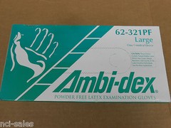 AMBI-DEX #62-321PF LARGE POWDER FREE LATEX EXAM GLOVES 100/PK