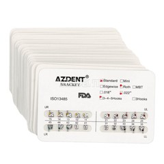 US AZDENT Dental Orthodontic Brackets Braces Standard Roth .022 Hooks 3-4-5