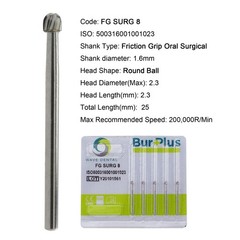 Wave Dental Round Burs Carbide Surgical FG SURG 25mm High Speed 19mm FG 6 4 8 2