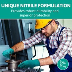 Ansell TouchNTuff 92600 Disposable Nitrile Gloves Size 9 Pack of 100 Blue