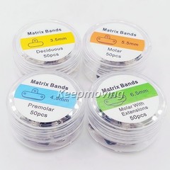 50 Pcs Dental Matrix Band 3D Hole Protrusions Contoured Matrices 3.5mm-6.5mm