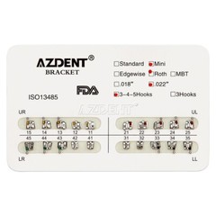 10 Packs Dental Orthodontic Metal Brackets Braces Roth.022 Hooks 3-4-5 AZDENT