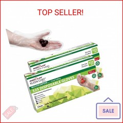 KLEEN CHEF Disposable Food Handling Long Cuff Poly Gloves | One Size Fits Most,