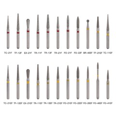 AZDENT 100Type Dental Diamond Burs FG Drill F High Speed Handpiece 1.6mm 5pc/PK