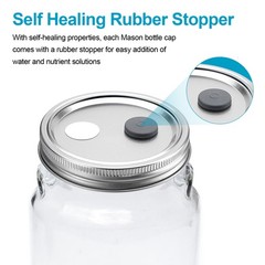 12x Wide Mouth Mushroom Liquid Culture Lid,Split-Type Mason Jar Lid with 0.22Um