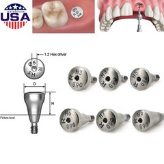 US 5Pcs Dental Healing Abutment Mini/Regular Hiossen Osstem ET TS Ti Implant Cap