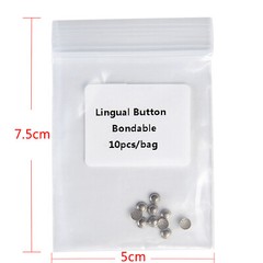 AZDENT 1-100Bag Dental Orthodontic Bondable Lingual Buttons Round Base 10pc/bag