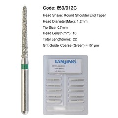 Dental Burs Diamond Round End Taper Surgical Long Ball Barrel FG for High Speed
