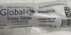 Global Easy Glide Syringe 60ml/cc Sterile Single Use Catheter Tip Qty.5 – New