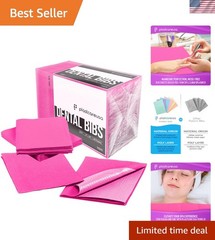 Fuchsia Waterproof Tattoo & Dental Bibs 13″x18″ – Safe 50 Count Disposable Pack