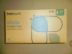 Beesure Nitrile Powder Free Exam Gloves 100 By Weight Size Medium Item #BE1117