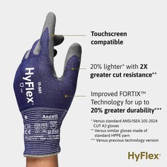 Ansell Hyflex 11-561 Mechanical Ultra-Light Work Gloves For Automotive
