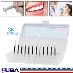 Dental White Polishing Stones Flame Cone shape FG bur Arkansas Stone FL2 CN1 RD1