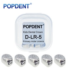 5Pcs Dental Kids Crown Primary Molar Pediatric Crowns stainless steel 48 Sizes