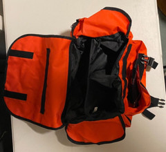LOT of 2 EMi 620 Trauma Bag / First Responders Bag, Nylon, Orange, 17″x10″x7″